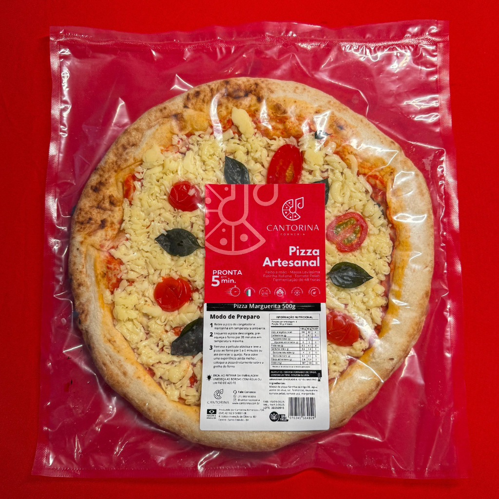 Pizza Marguerita Cantorina — Clássica de Longa Fermentação (30 cm, 500 g)