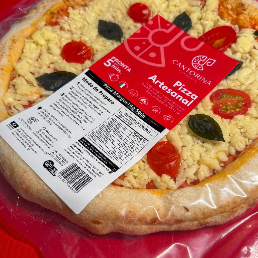 Pizza Marguerita Cantorina — Clássica de Longa Fermentação (30 cm, 500 g)