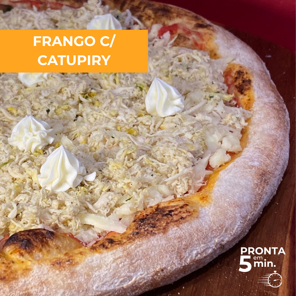 Pizza Frango c/ Catupiry Cantorina — Clássica de Longa Fermentação (30 cm, 500 g)