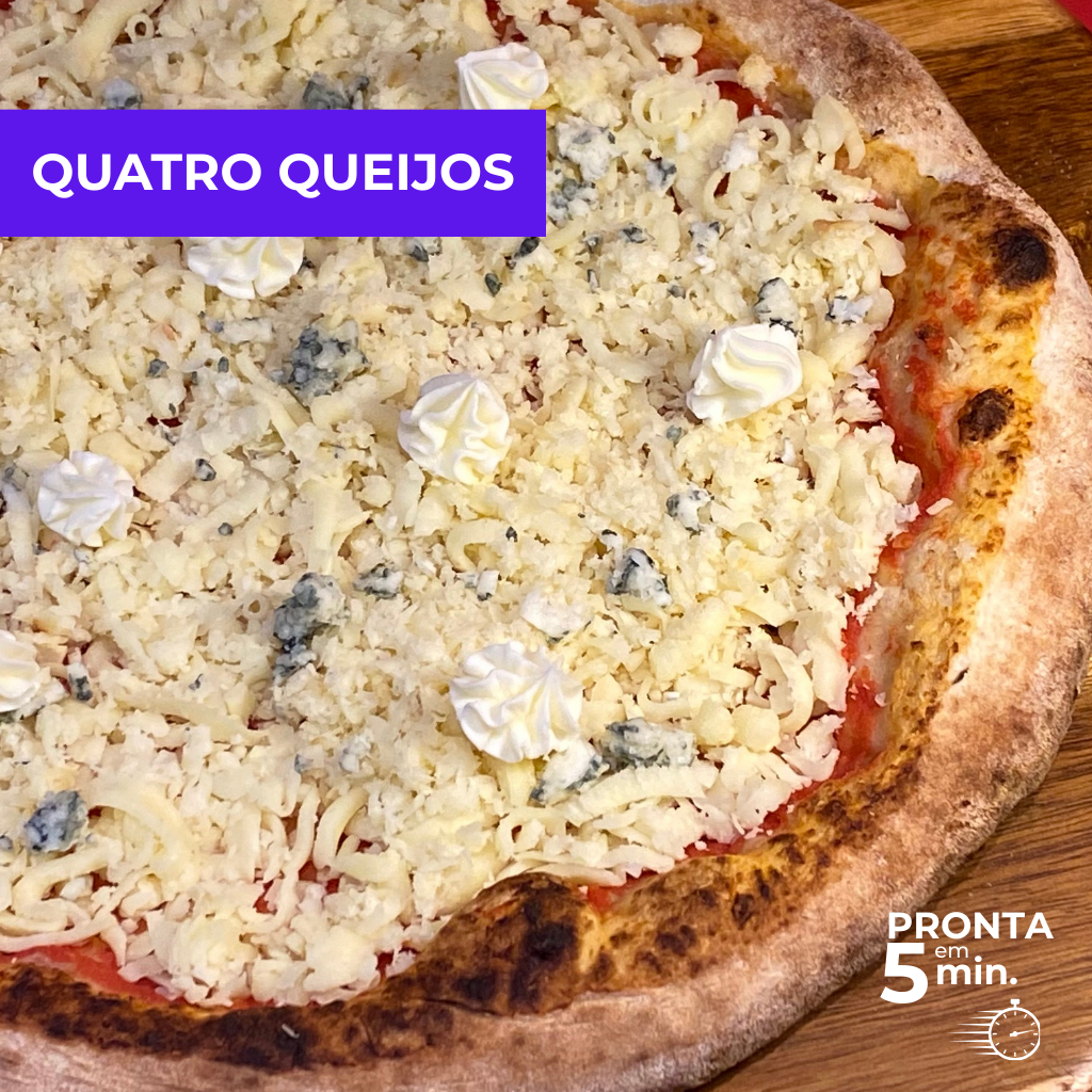 Pizza Quatro Queijos Cantorina — Clássica de Longa Fermentação (30 cm, 500 g)